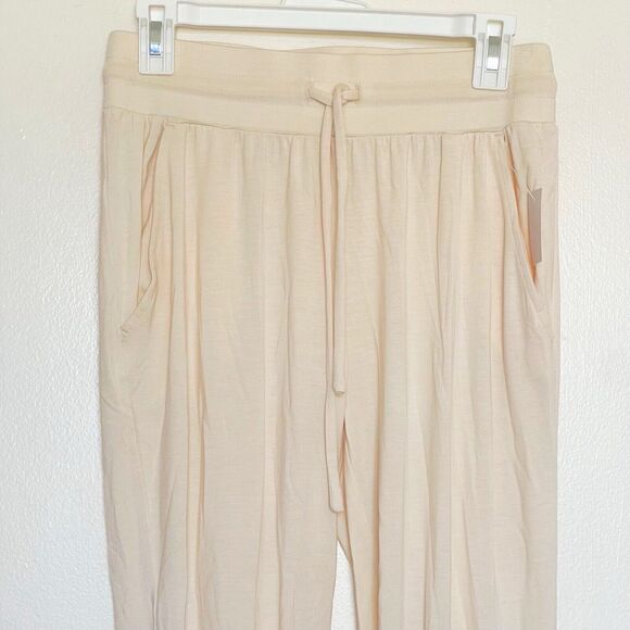 Loft Womens Sleep Sz XS Pants Jogger Loungewear Pajama Sleepwear Cream Pockets - Picture 5 of 12